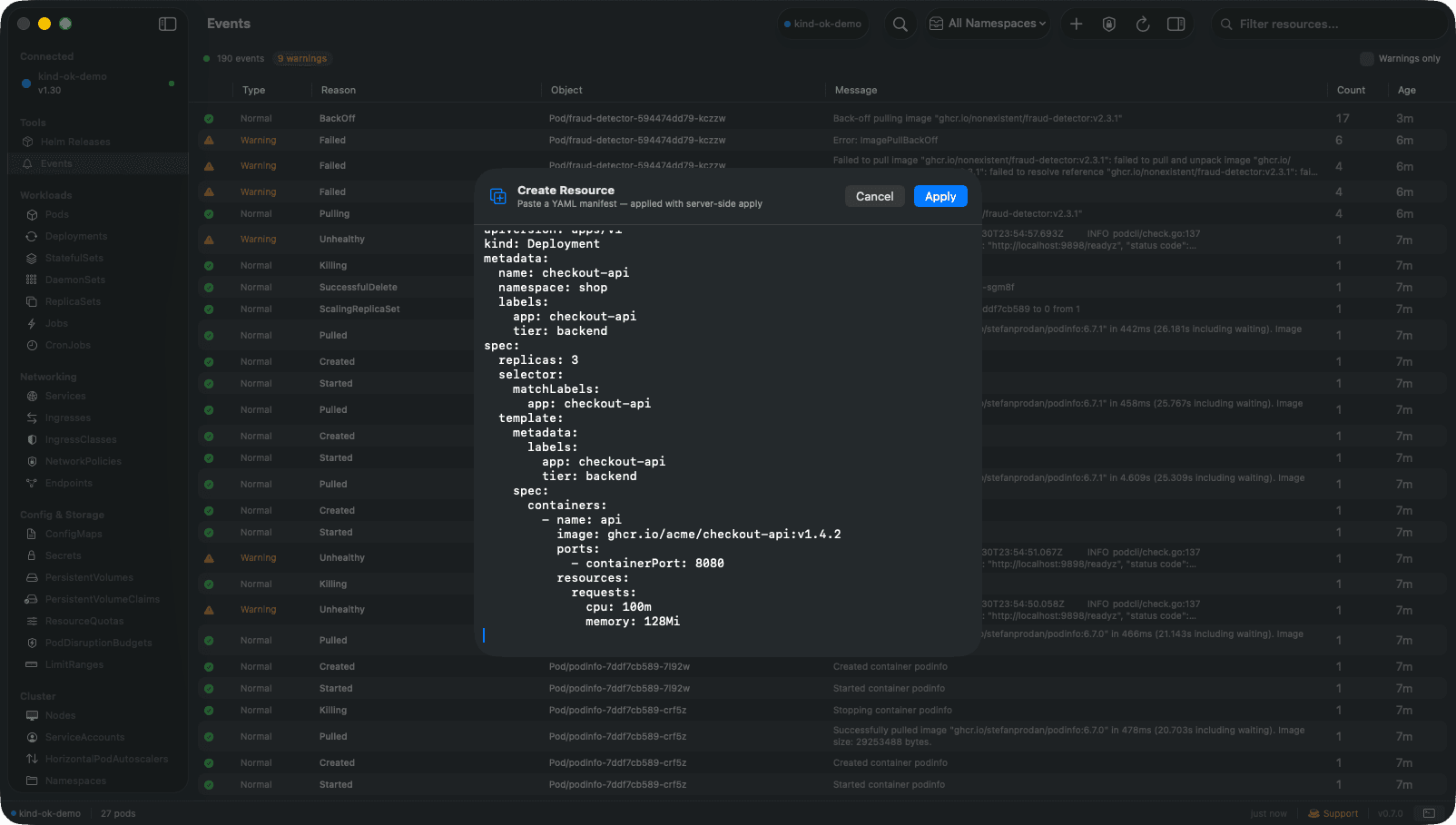 OptaKube screenshot 3
